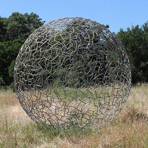 Metal Mesh abstraction Stainless Steel Sculpture (8)