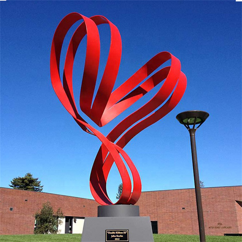 Outdoor Large-scale Decorative Colored Stainless Steel Sculpture (6)