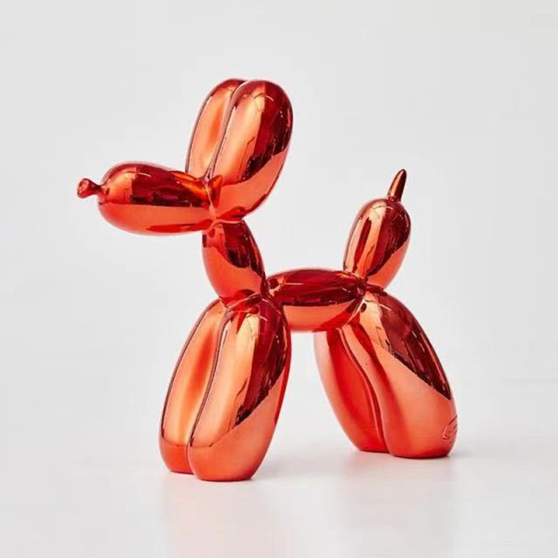 oriange balloon dog sculpture
